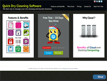 Tablet Screenshot of drycleaningcloud.com